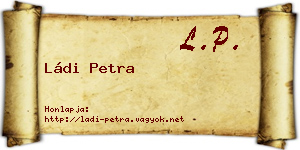 Ládi Petra névjegykártya