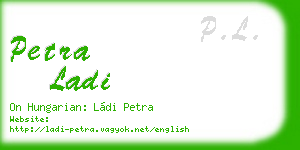 petra ladi business card